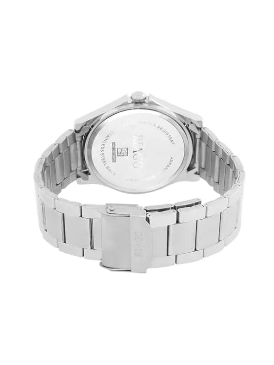 Riago Silver Dial with Silver Strap Watch for Men