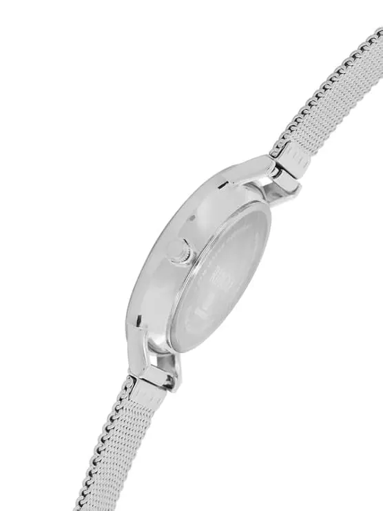 Riago Analogue Silver Strap with Off White Dial Wrist Watches for Women