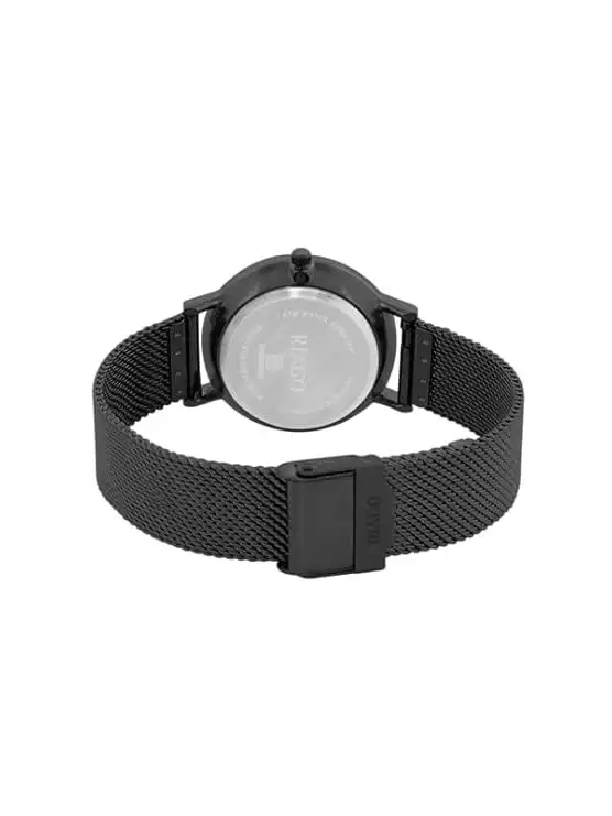 Riago Analogue Black Strap with Black Dial Wrist Watches for Women