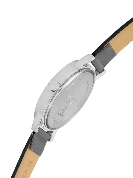 Riago Analogue Black Strap with Pista and Silver Dial Wrist Watches for Women