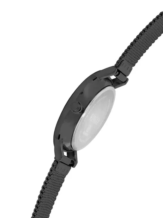 Riago Analogue Black Strap with Black Dial Wrist Watches for Women