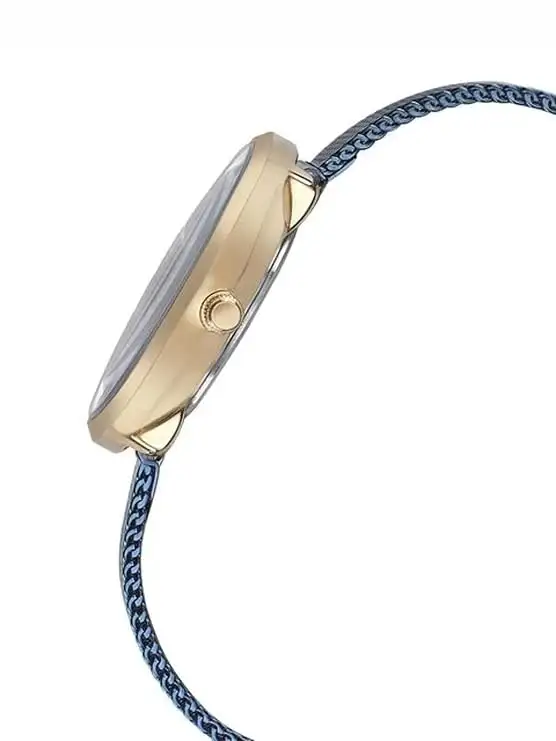 RIAGO Women’s Analog Watch | Rose Gold Case, Gradient Blue Dial with Blue Mesh Strap | PC21 Quartz Movement, Mineral Glass, 30 m Water Resistant Fashion Watch for Women